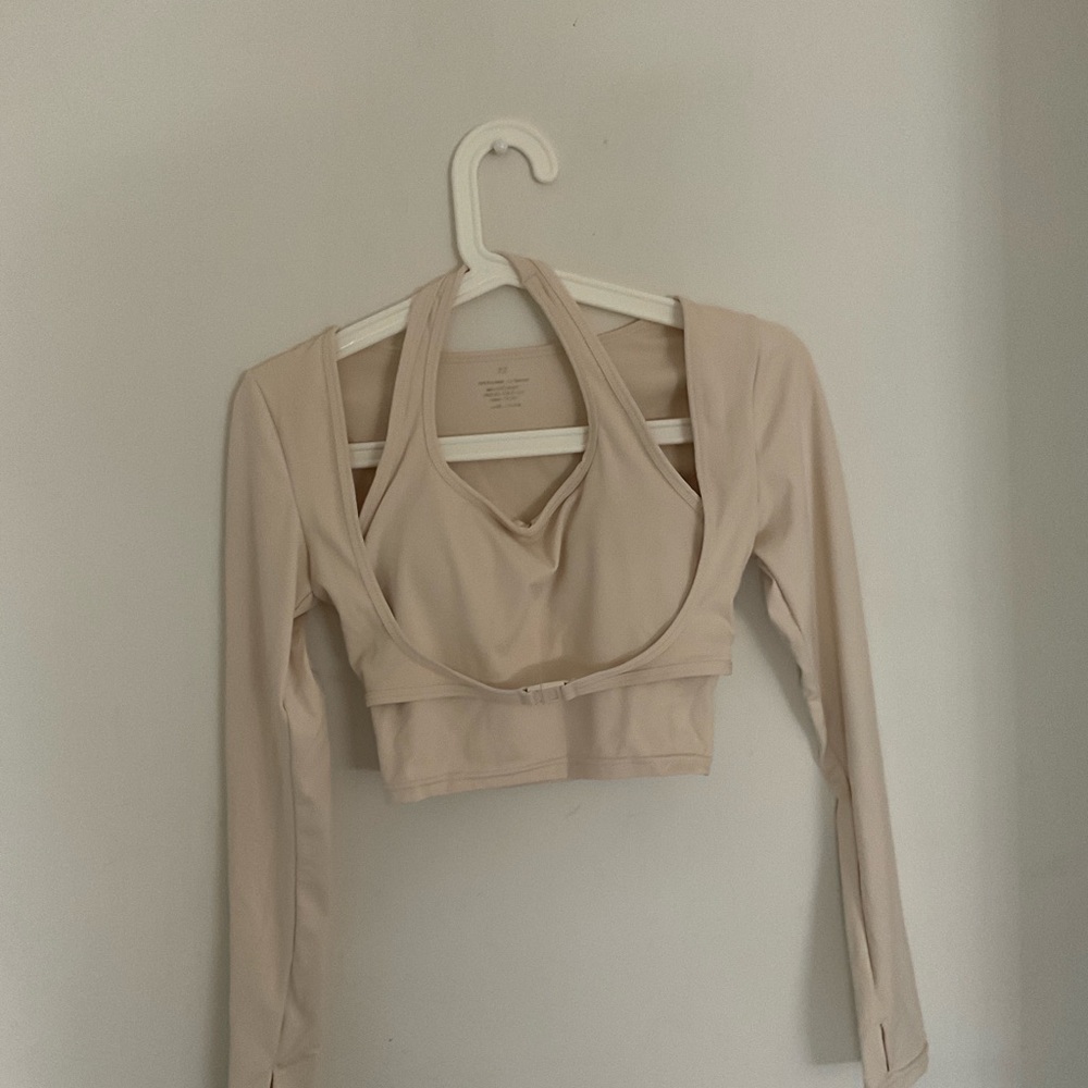 Women's Cream Tank Top and Long Sleeve Set